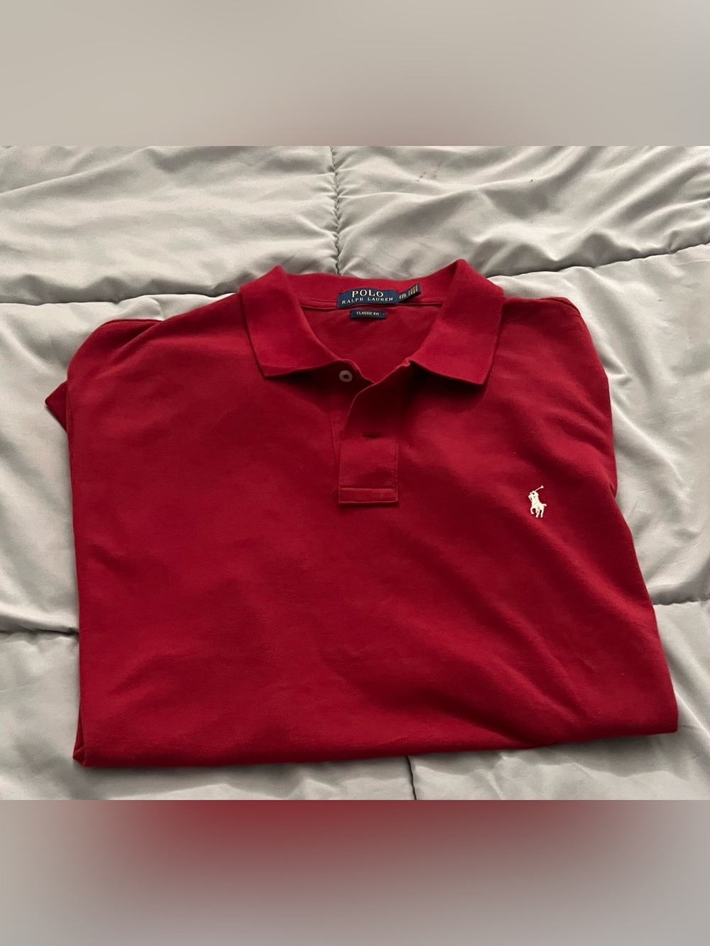 Polo Ralph Lauren Classic Fit Men's XXL Red Cotton Polo Shirt Short Sleeve Logo